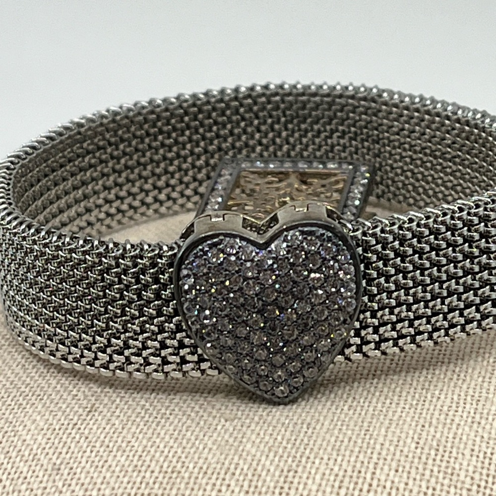 Suspicion QVC Stainless Steel Mesh Bracelet with 925 Interchangeable Ornaments - Picture 3 of 17